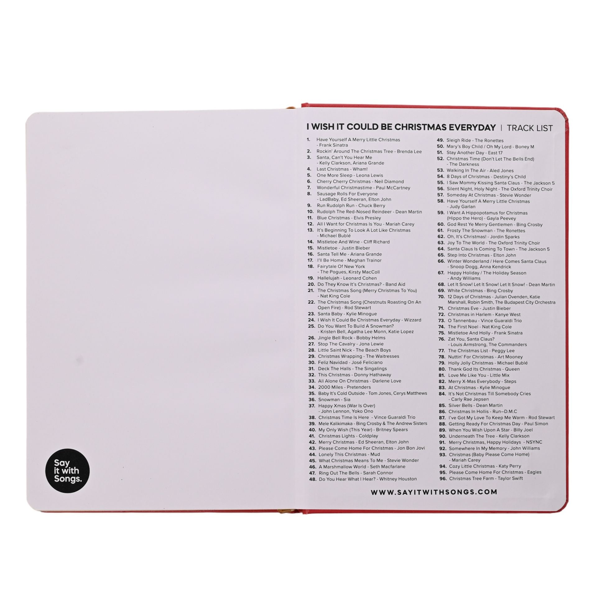 Say It With Songs A5 I Wish it Could be Christmas Notebook