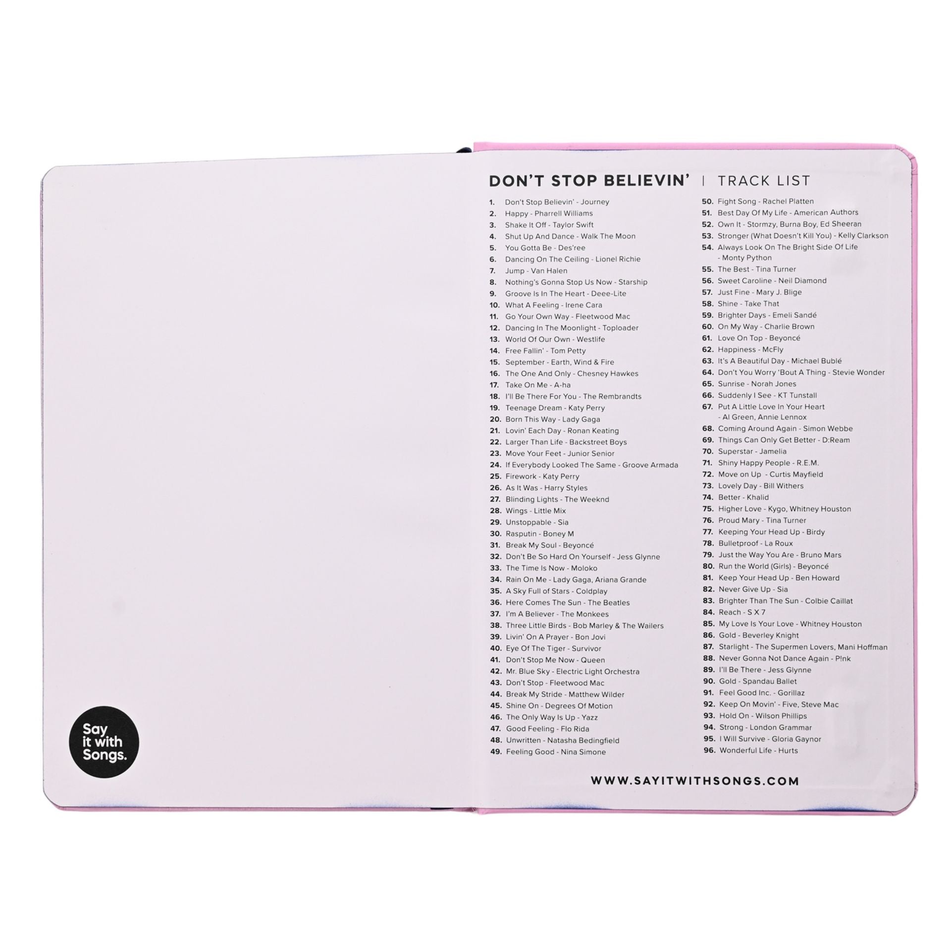 Say It With Songs A5 Don't Stop Believing Notebook