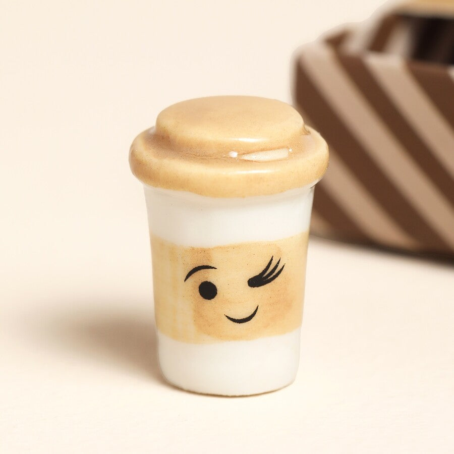 Lisa Angel Tiny Ceramic Latte Token - Love You A Latte