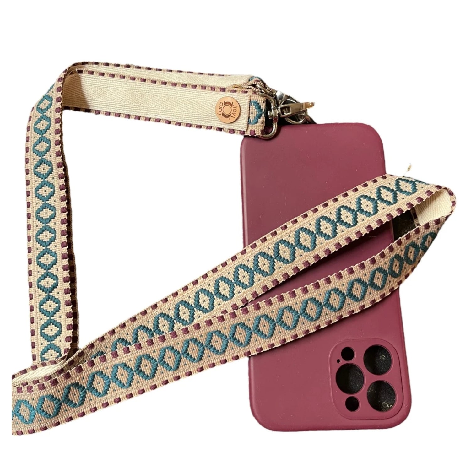Chevron Mobile Phone Strap - Blue