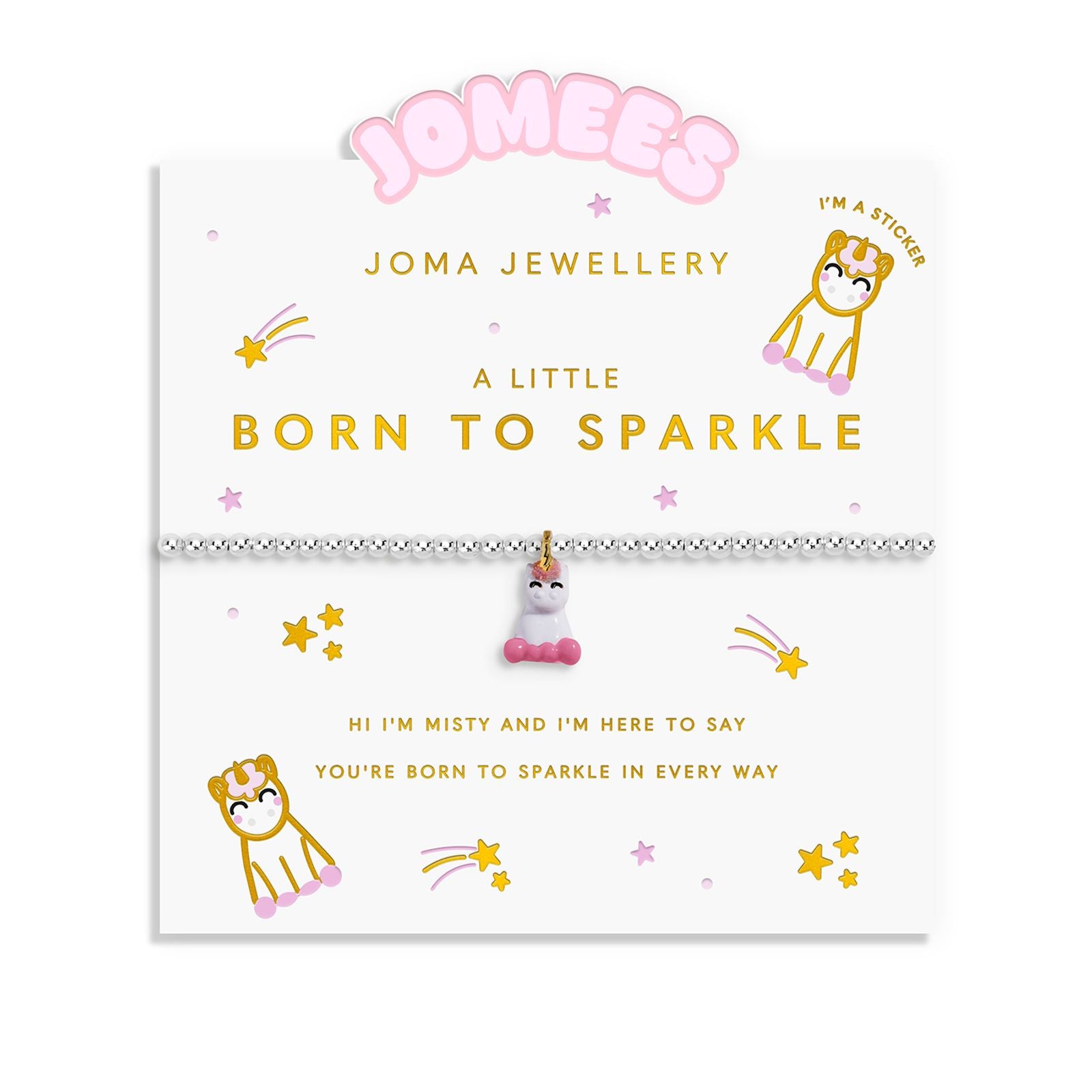 Joma Jewellery Kids' A Little Jomees Born To Sparkle bracelet