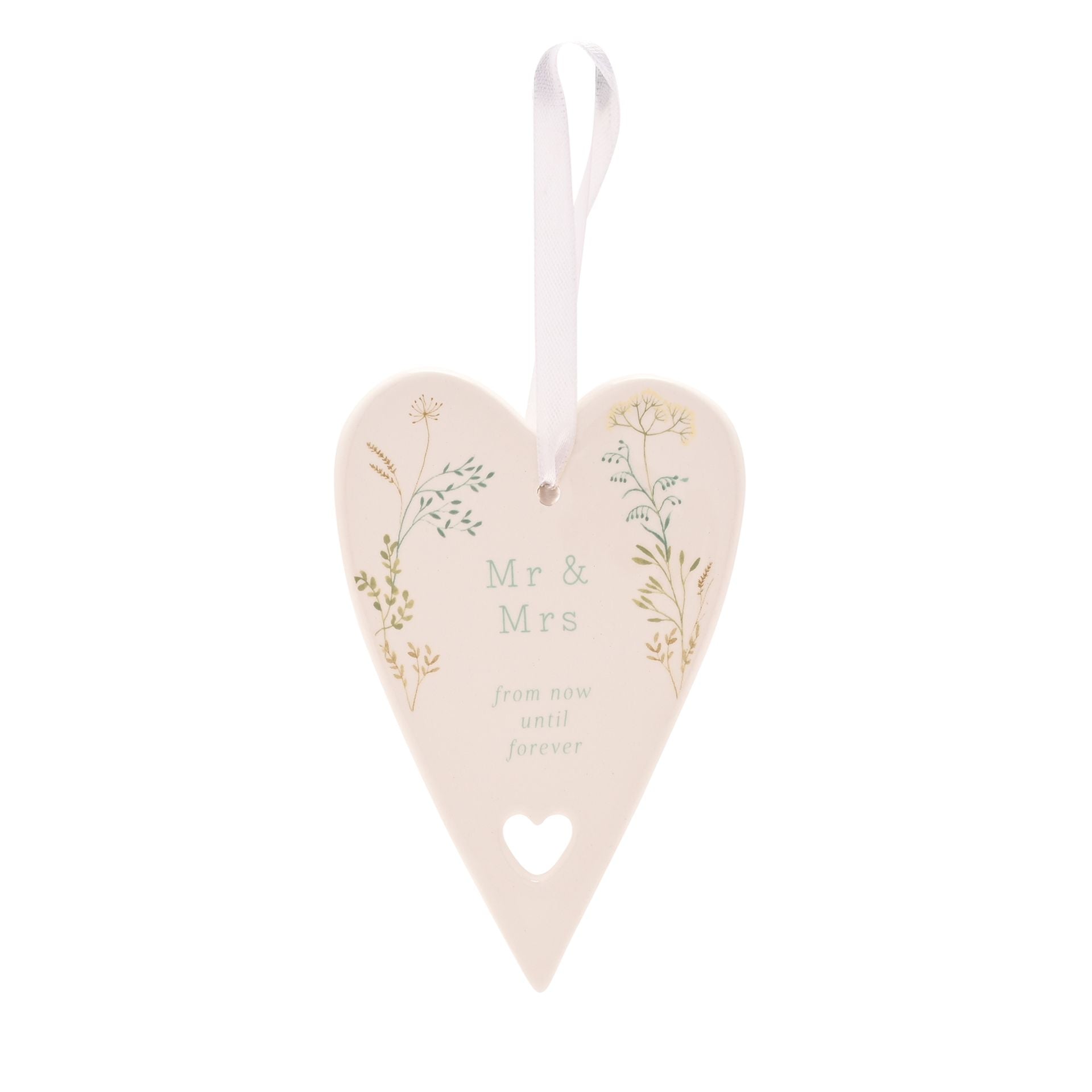 Love Story Ceramic Heart - Mr & Mrs