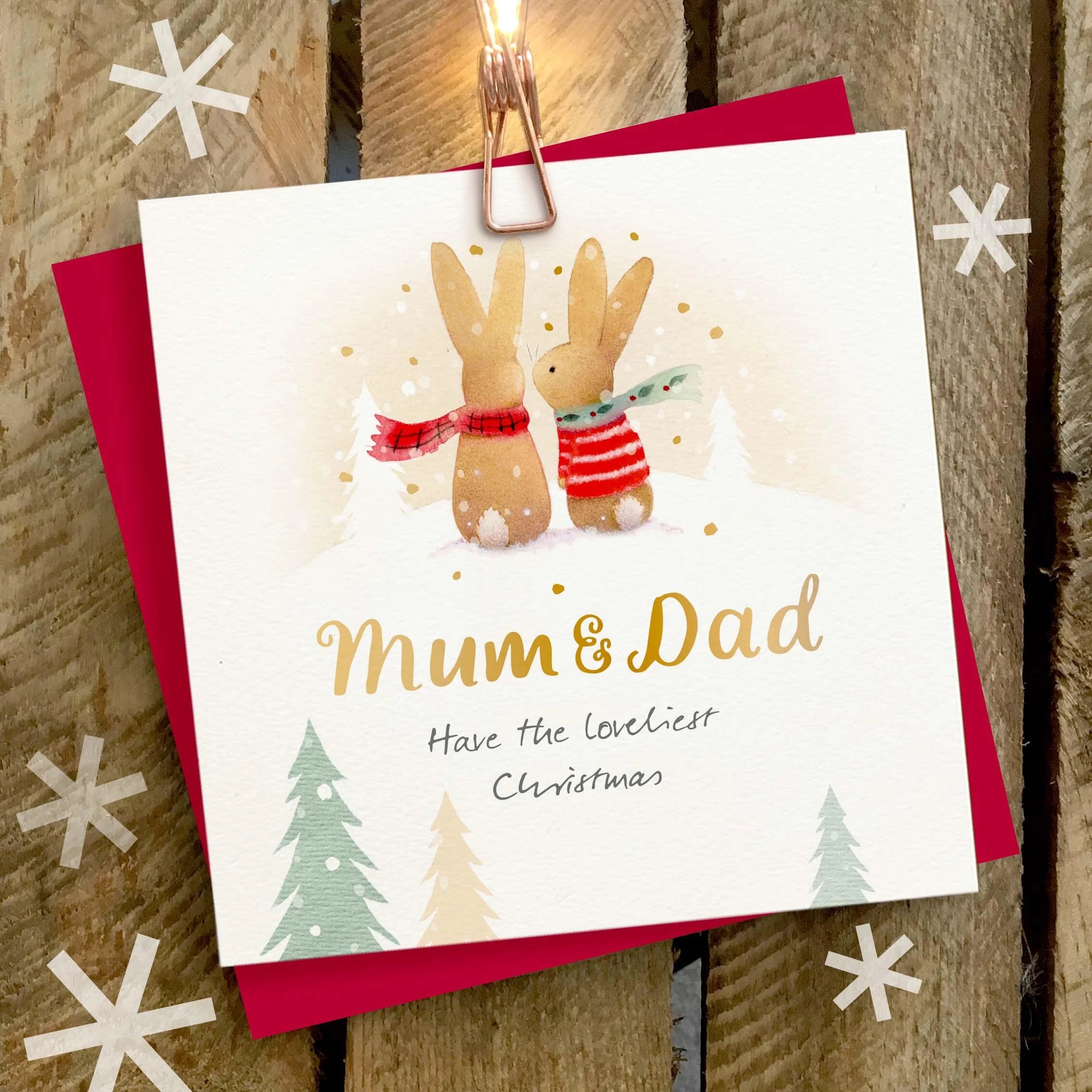 Ginger Betty Mum & Dad Christmas Card