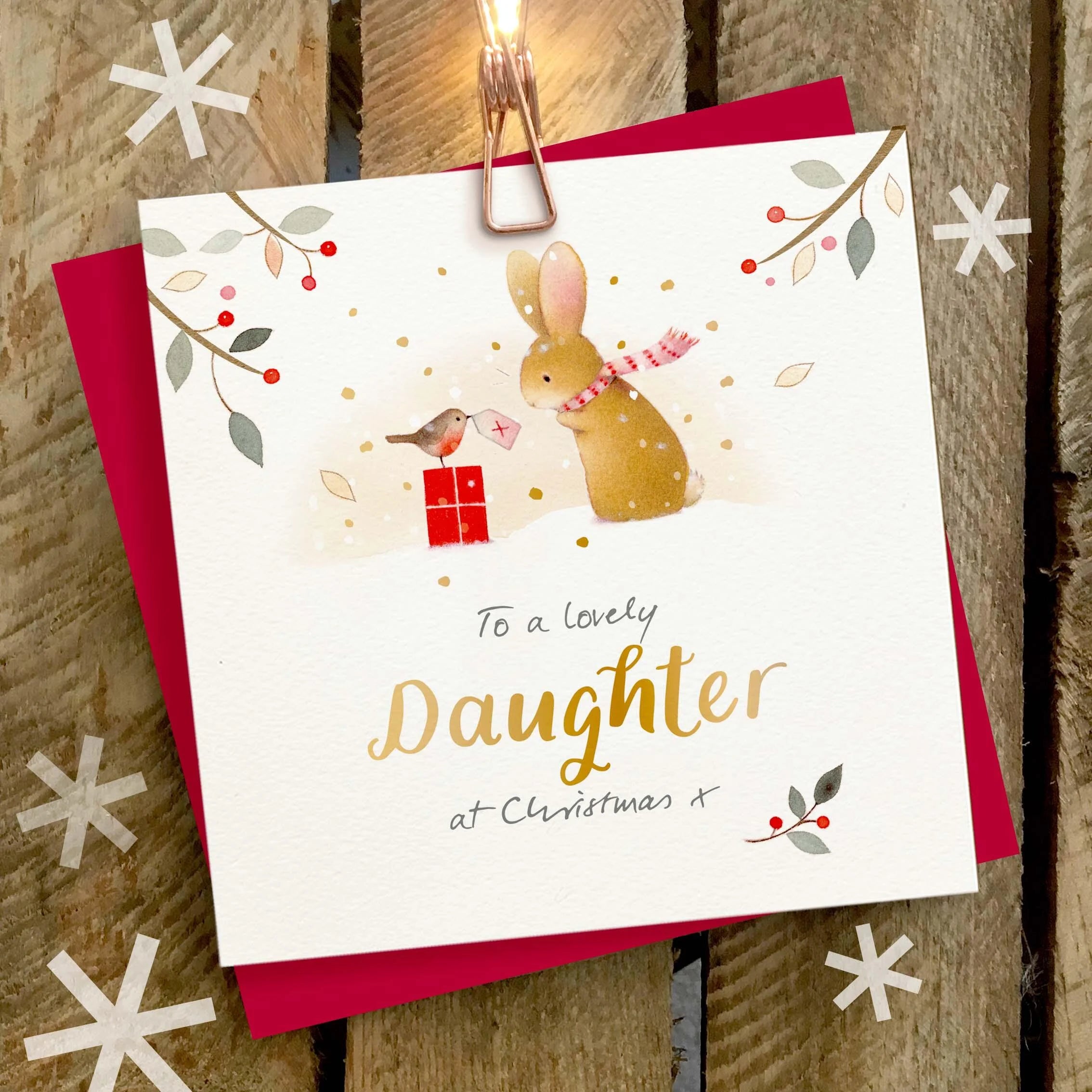 Ginger Betty Lovely Daughter Christmas Card
