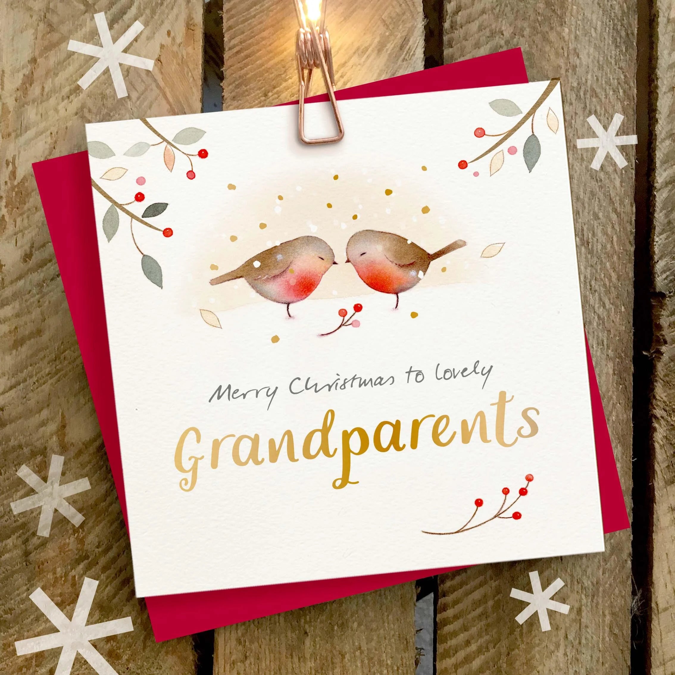 Ginger Betty Lovely Grandparents Christmas Card