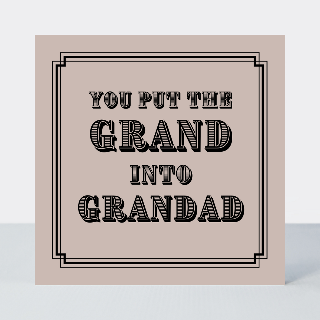 Vintage Icon Grand Into Grandad Card
