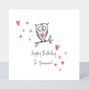 Sweet Little Words Owl Birthday Card