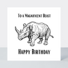 Law Of The Jungle Magnificent Beast Birthday Card