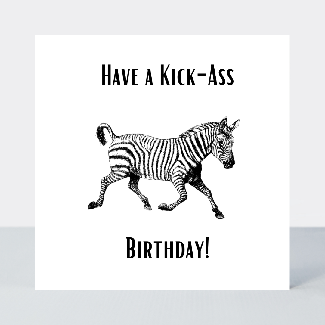 Law Of The Jungle Kick-Ass Birthday Card