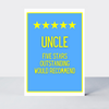 Not Too Bright Five Star Uncle Card