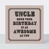 Vintage Icon Awesome Uncle Birthday Card