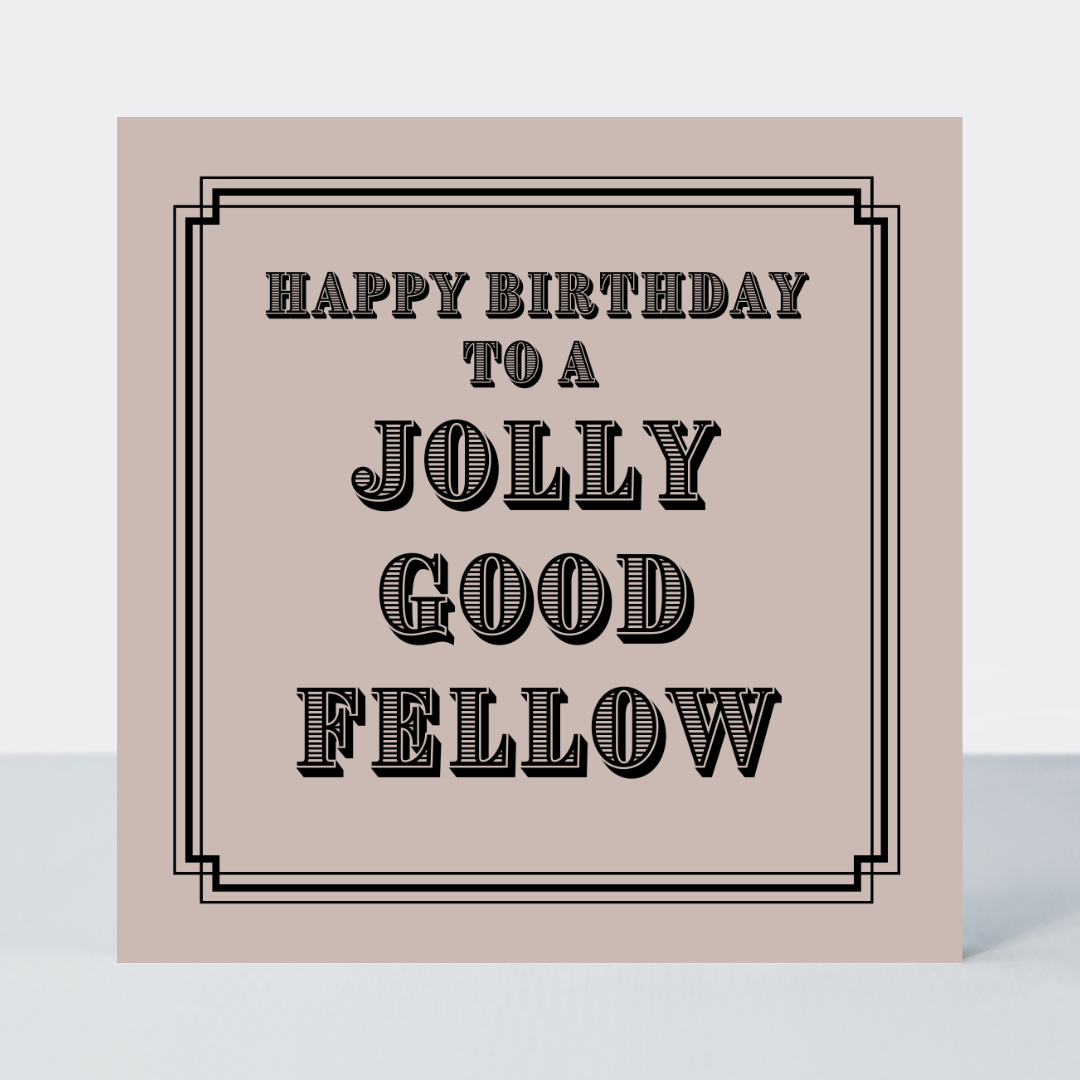 Vintage Icon Jolly Good Fellow Birthday Card