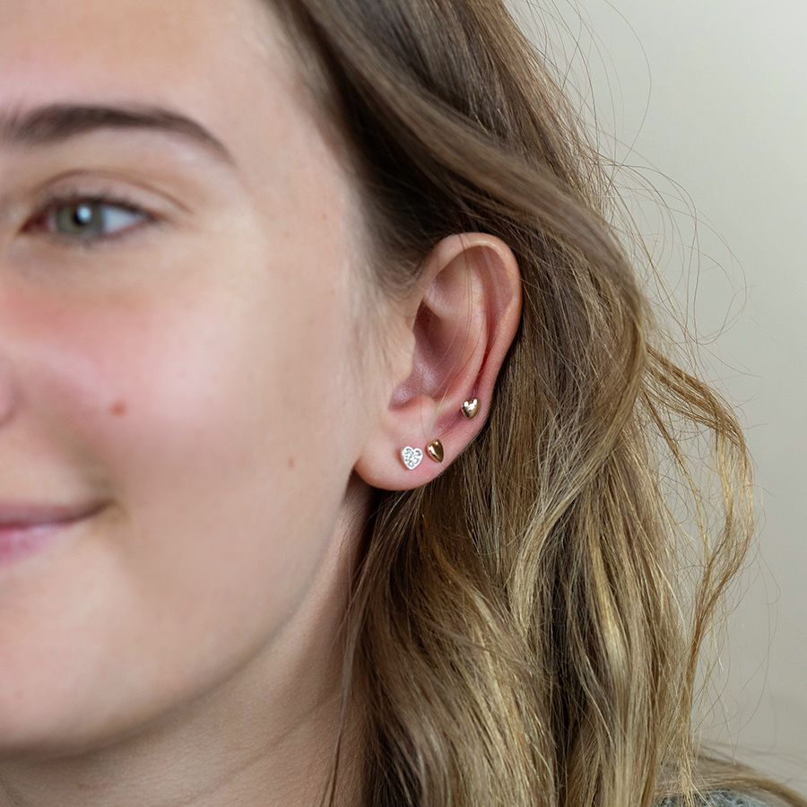 POM Trio of Heart Earrings