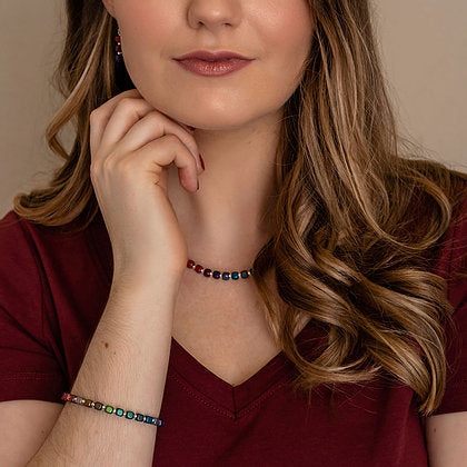 Carrie Elspeth Rainbow Satin Cubes Bracelet - More Than Just a Gift | Narborough Hall