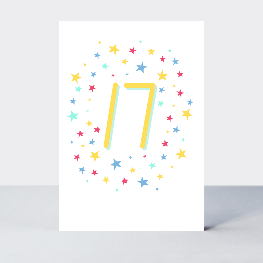 Super Stars Age 17 Birthday Card