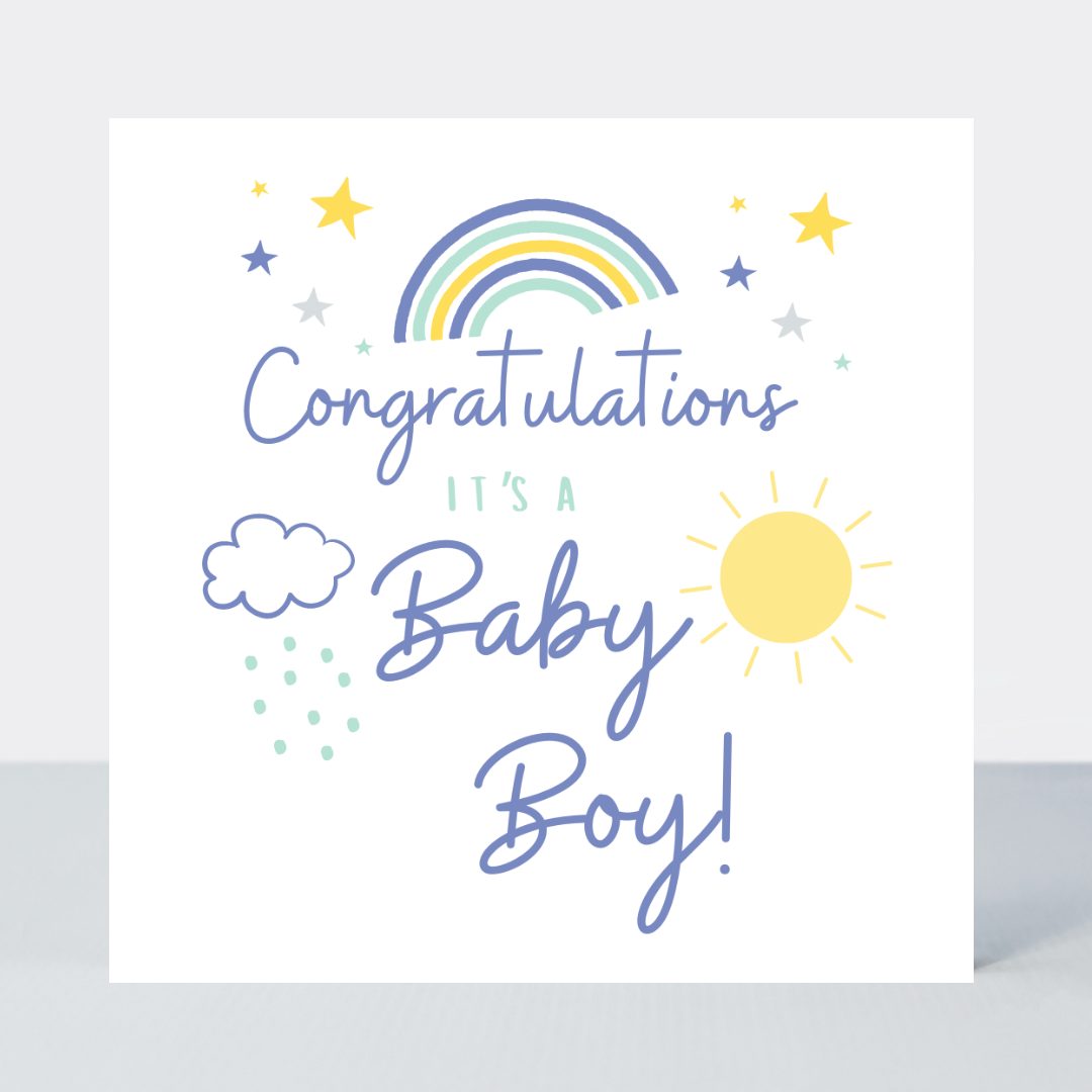 Rainbows It’s a Boy Card