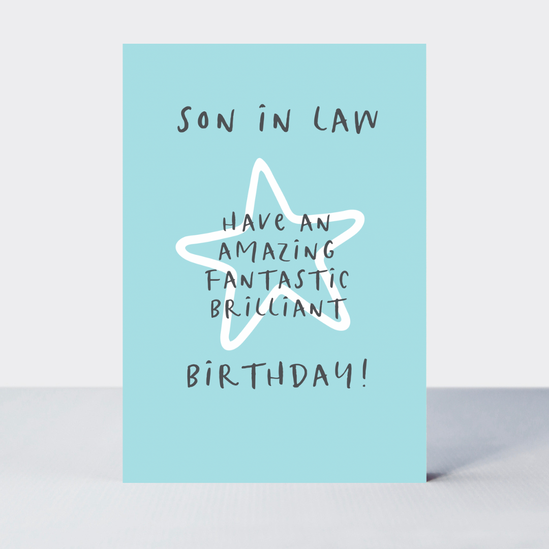 Wonderful You Son-In-Law Blue Birthday Card