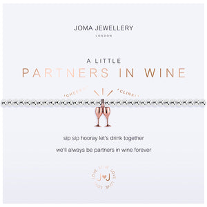 Joma a little Partners in Wine Bracelet - flutes