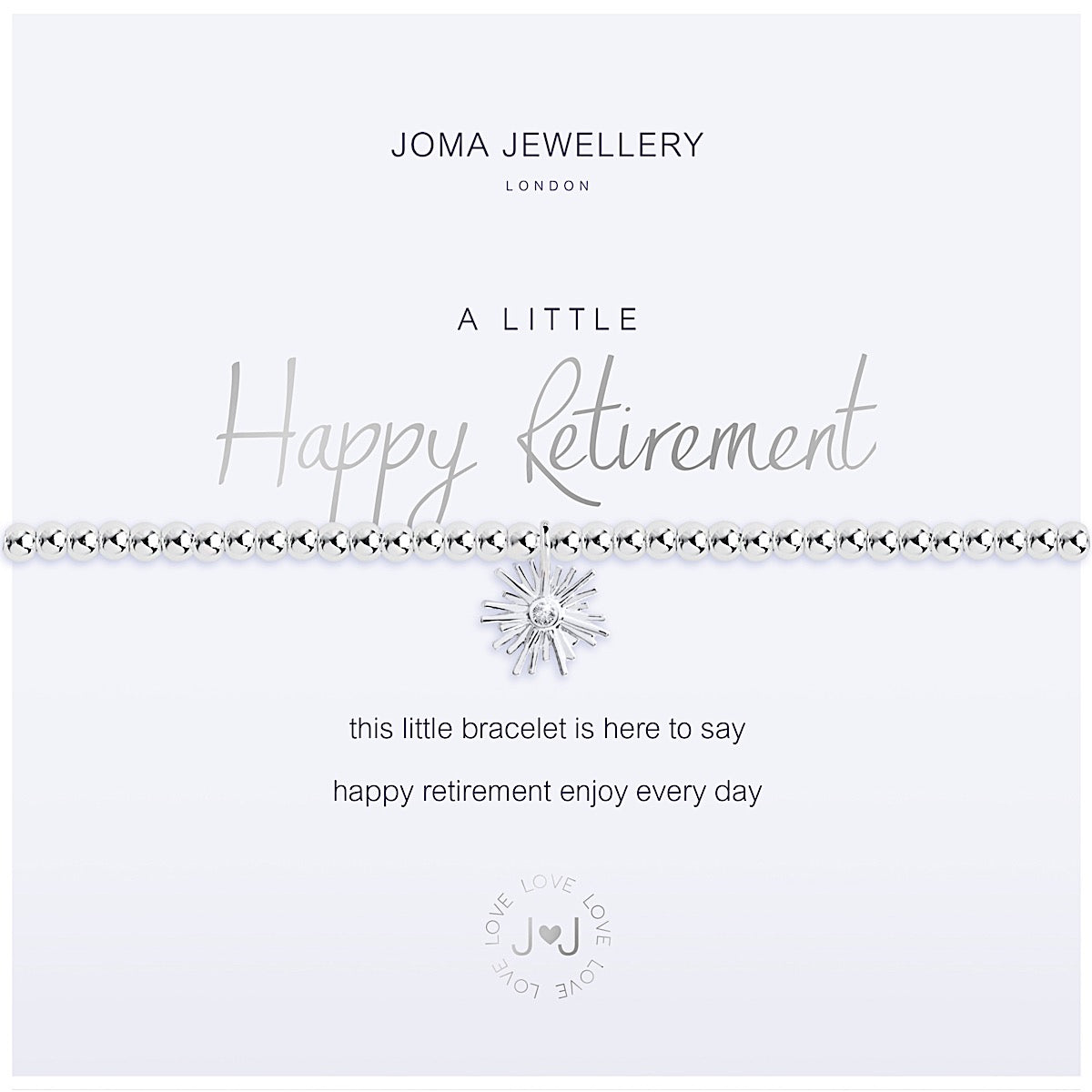 Joma Jewellery a little Happy Retirement Bracelet starburst