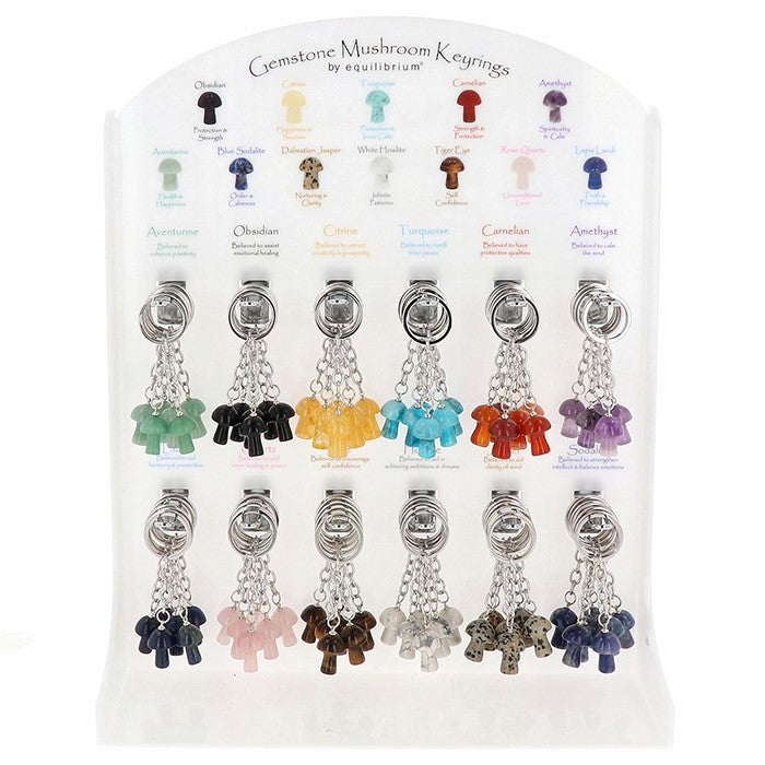 Equilibrium Gem Stone Mushroom Keyrings |More Than Just A Gift