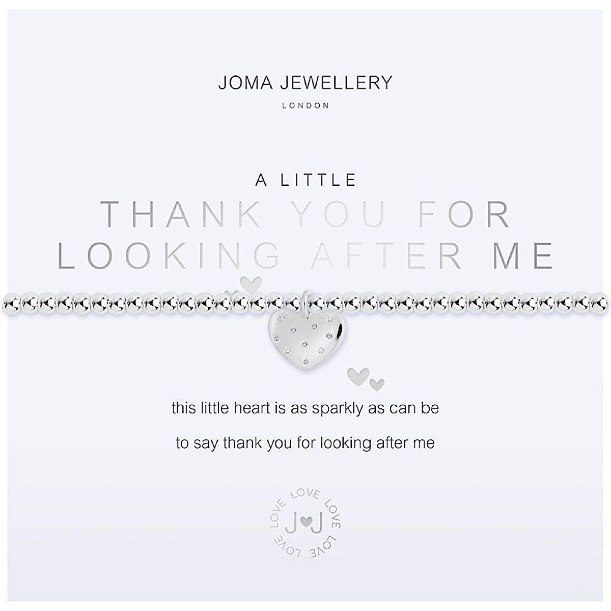 Joma a little Thank You For Looking After Me Bracelet - heart | More Than Just A Gift