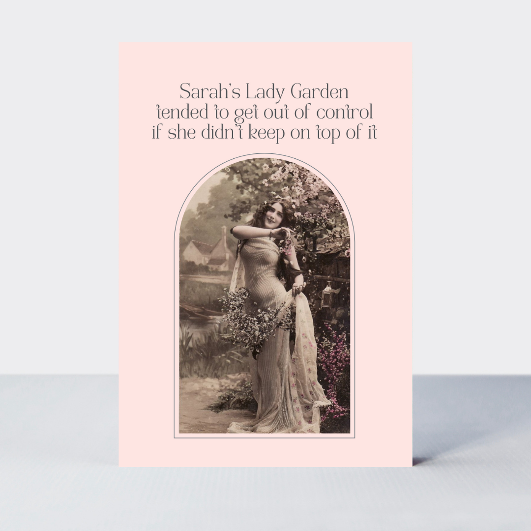 Fondant Fancies Lady Garden Card