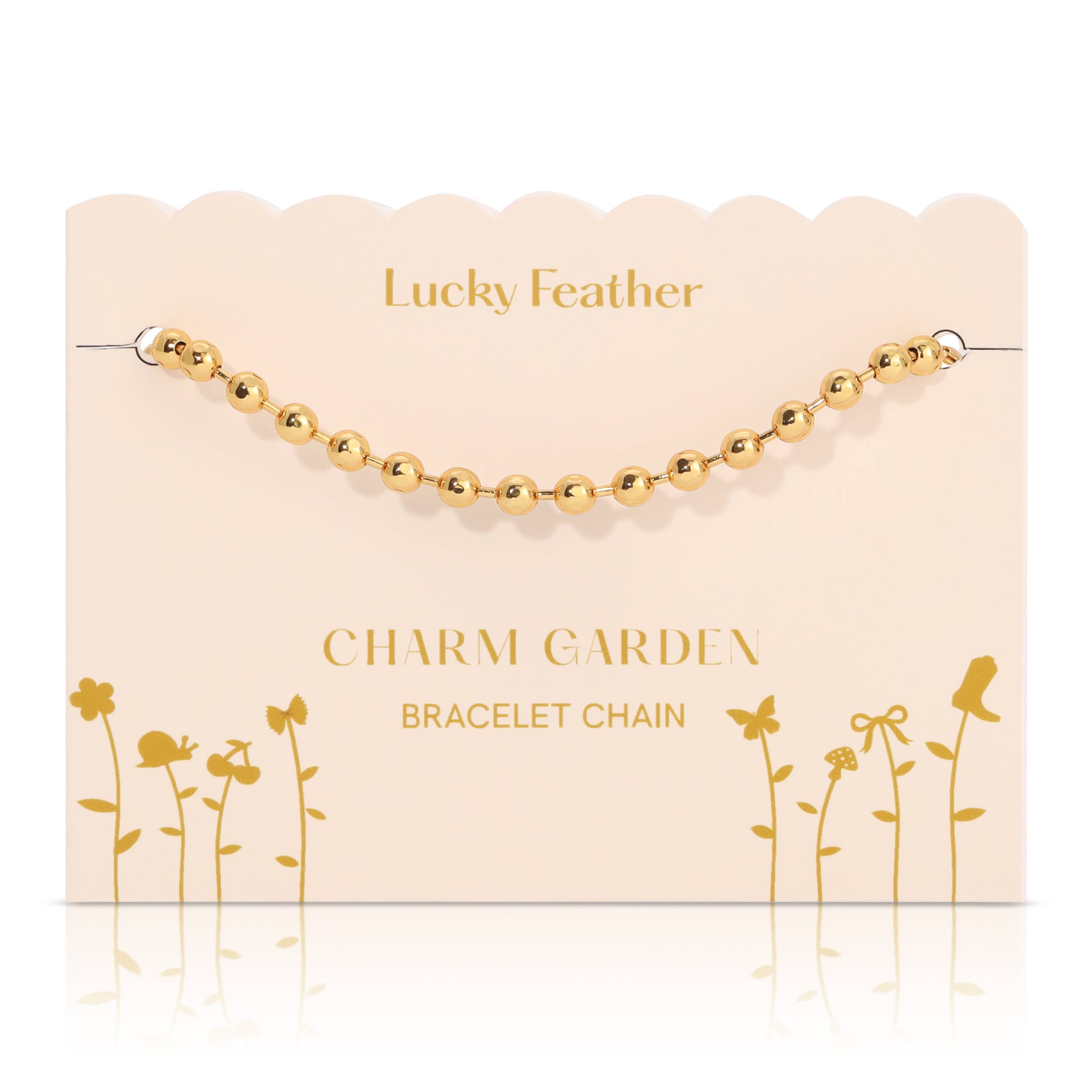 Lucky Feather - Charm Garden - Bracelet Chain - Gold
