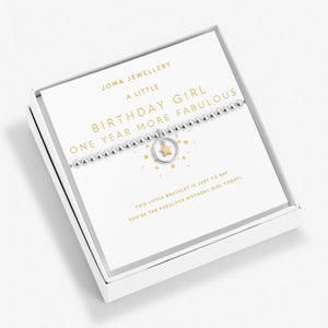 Joma Jewellery Beautifully Boxed A Little 'Birthday Girl One Year More Fabulous' Bracelet |More Than Just A Gift