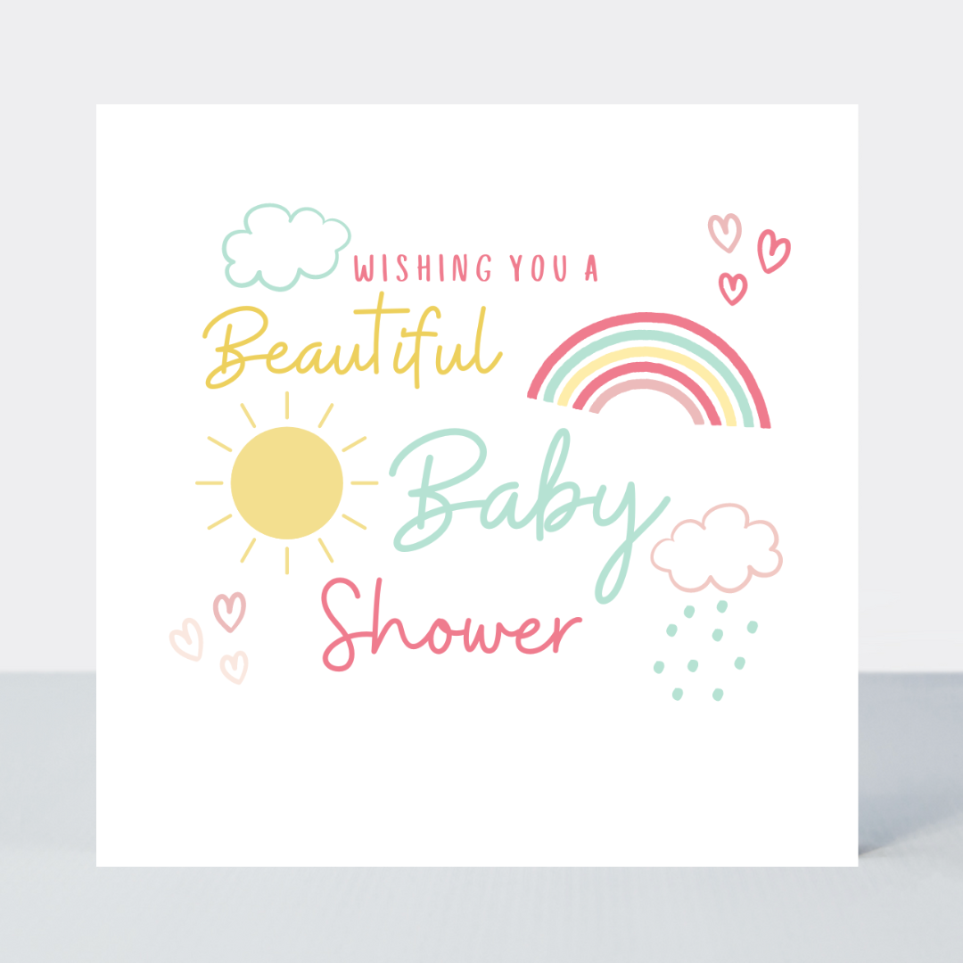 Rainbows Baby Shower Card