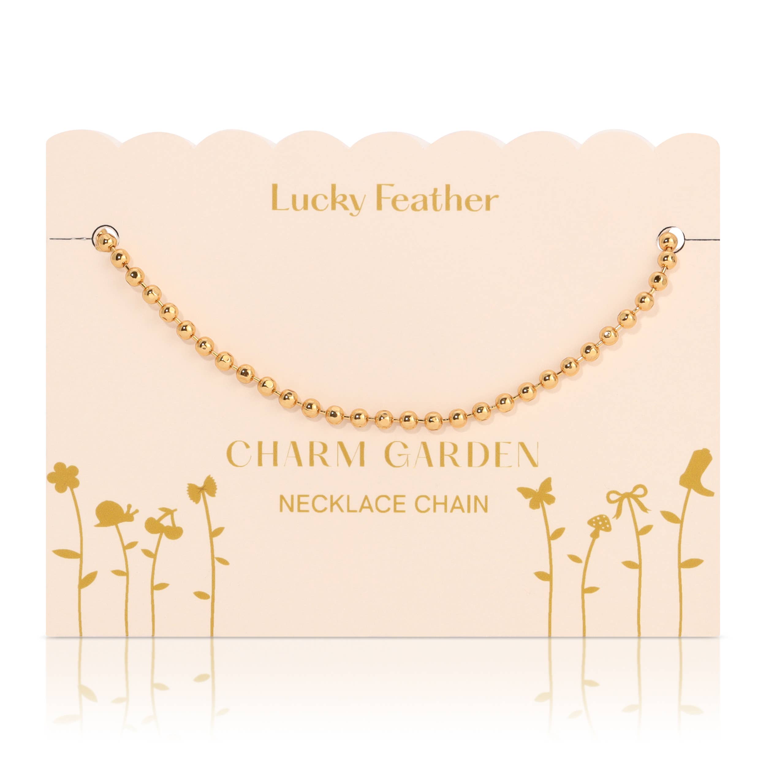 Lucky Feather - Charm Garden - Necklace Chain - Gold