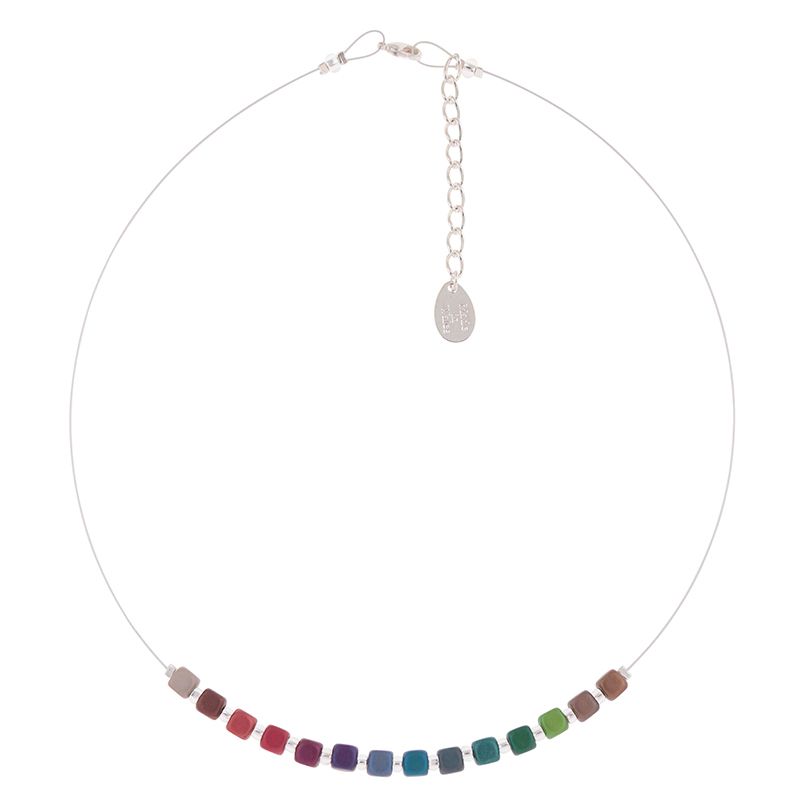 Carrie Elspeth Rainbow Satin Cubes Links Necklace - More Than Just a Gift | Narborough Hall
