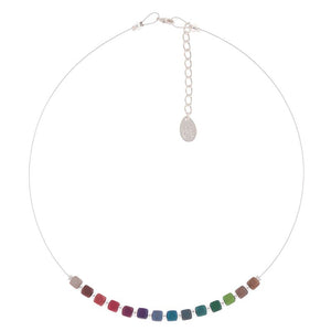 Carrie Elspeth Rainbow Satin Cubes Links Necklace - More Than Just a Gift | Narborough Hall