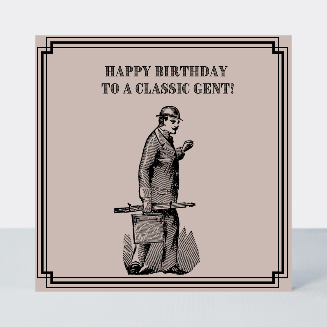 Vintage Icon Classic Gent Birthday Card