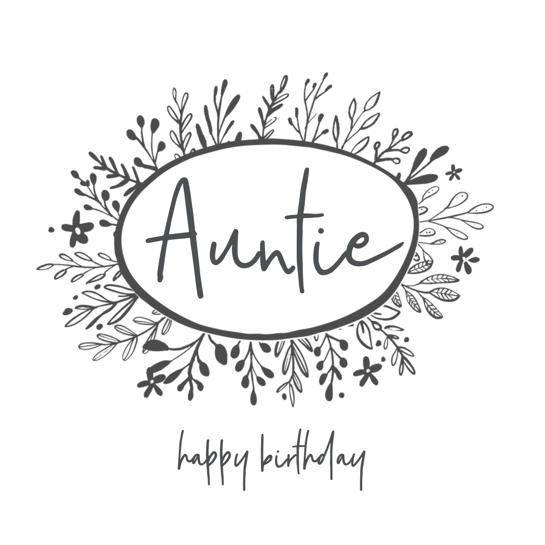 Little Words Auntie Birthday Card