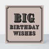 Vintage Icon Big Birthday Wishes Card