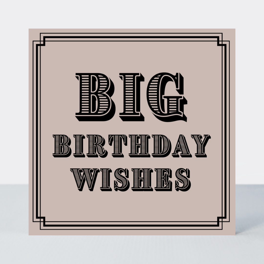 Vintage Icon Big Birthday Wishes Card