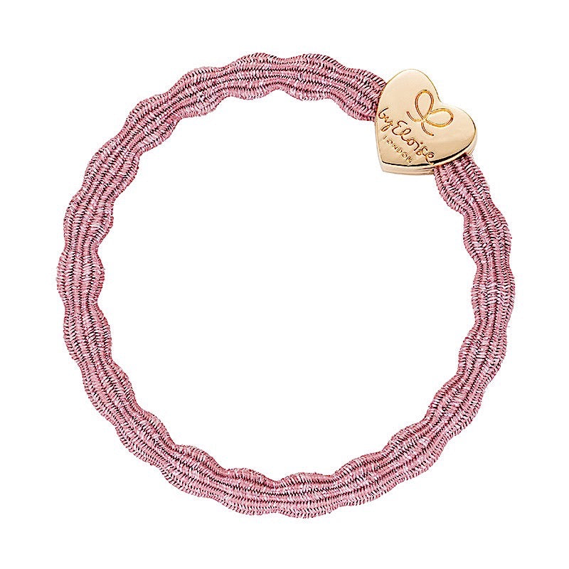 Metallic Rose Pink/Heart Bangle Band |More Than Just at Gift | Narborough Hall