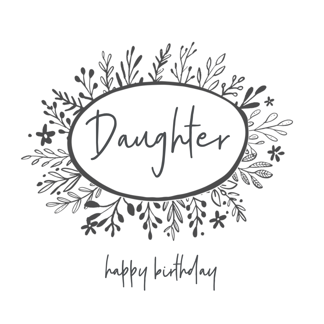 Little Words Daughter Birthday Card