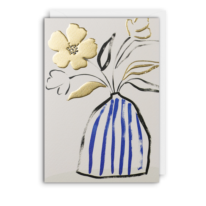 Moonlight Flower Vase Card