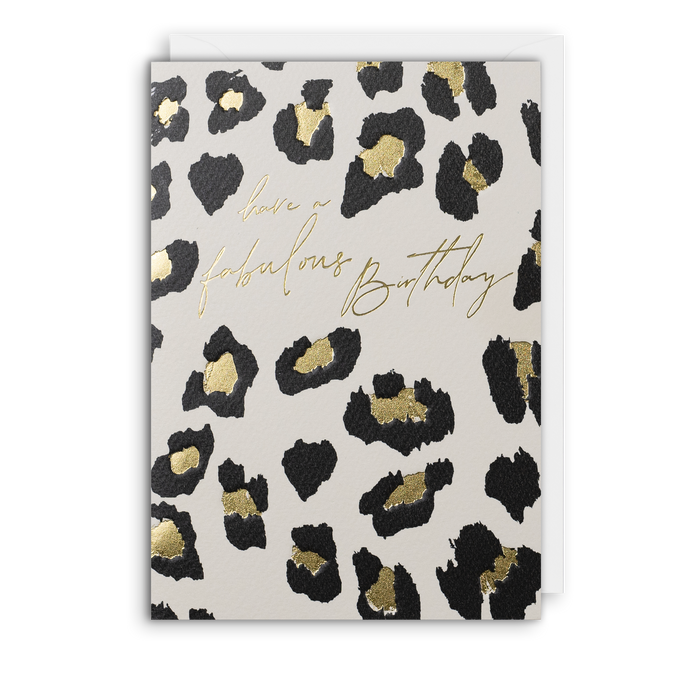 Moonlight Leopard Fabulous Birthday Card