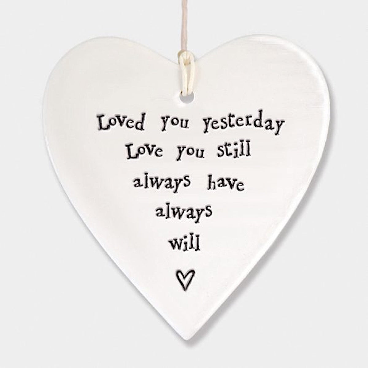 East of India Love You Hanging Heart | More Than Just at Gift | Narborough Hall