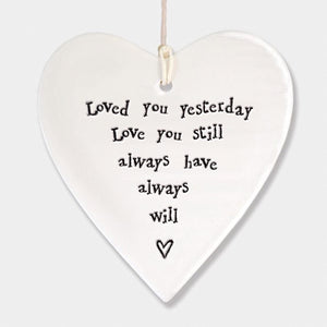 East of India Love You Hanging Heart | More Than Just at Gift | Narborough Hall