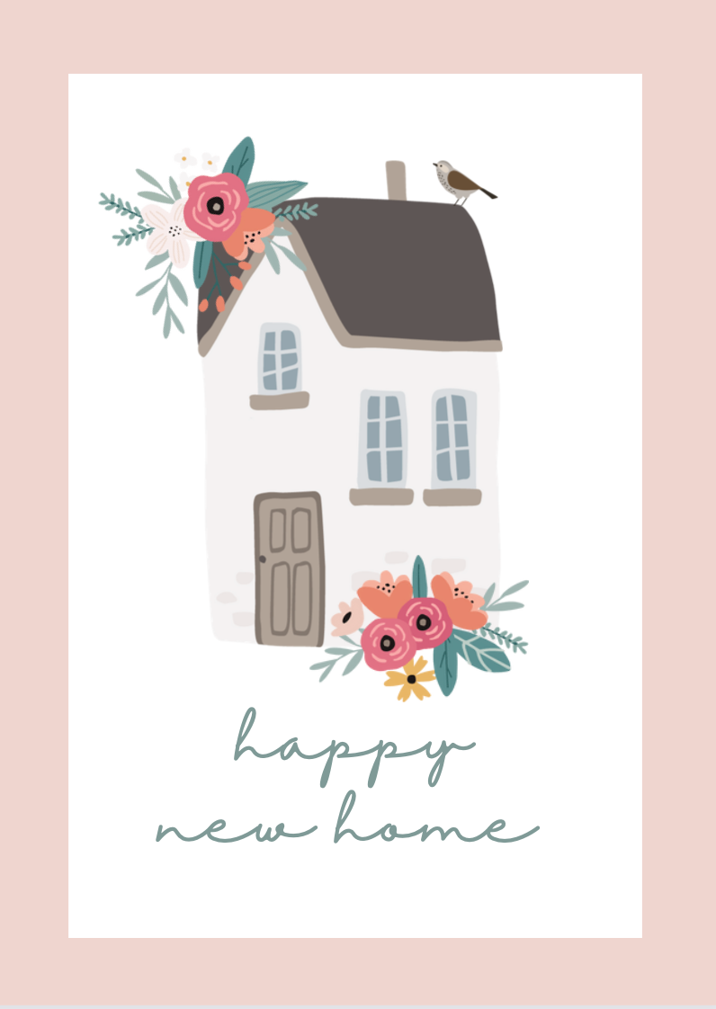 Fleur Happy New Home Card