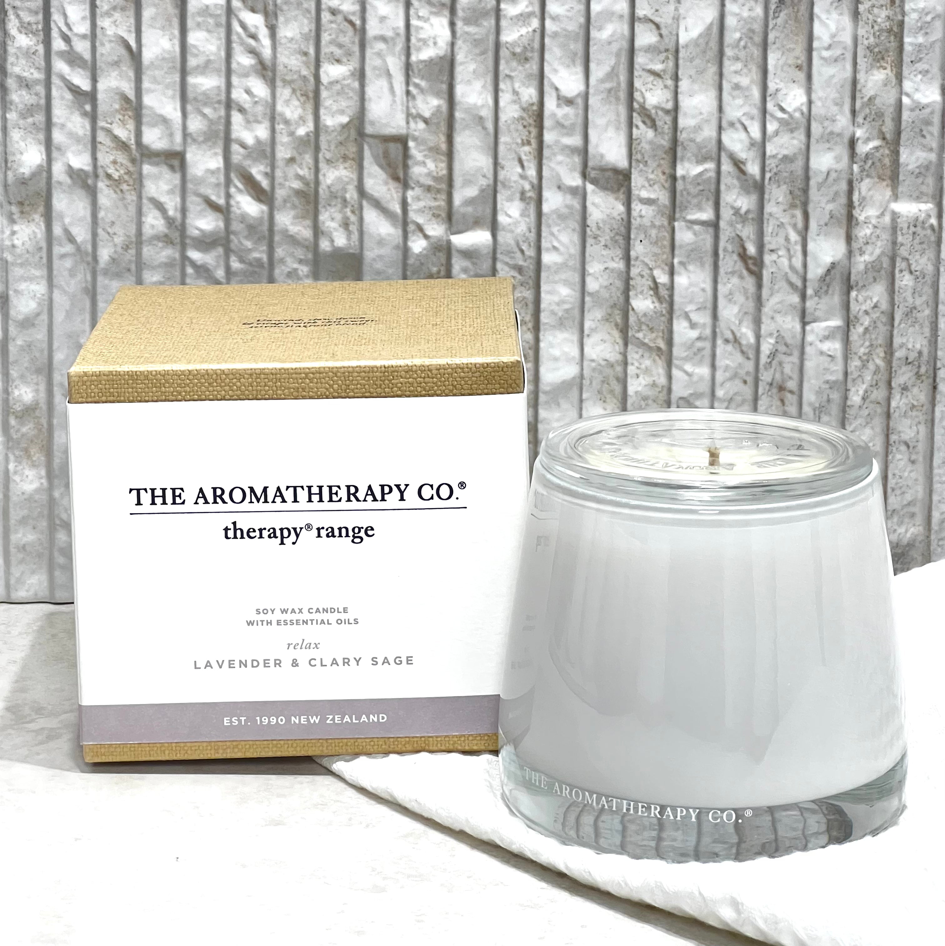 The Aromatherapy Co Therapy Range Relax Lavender & Clary Sage Candle