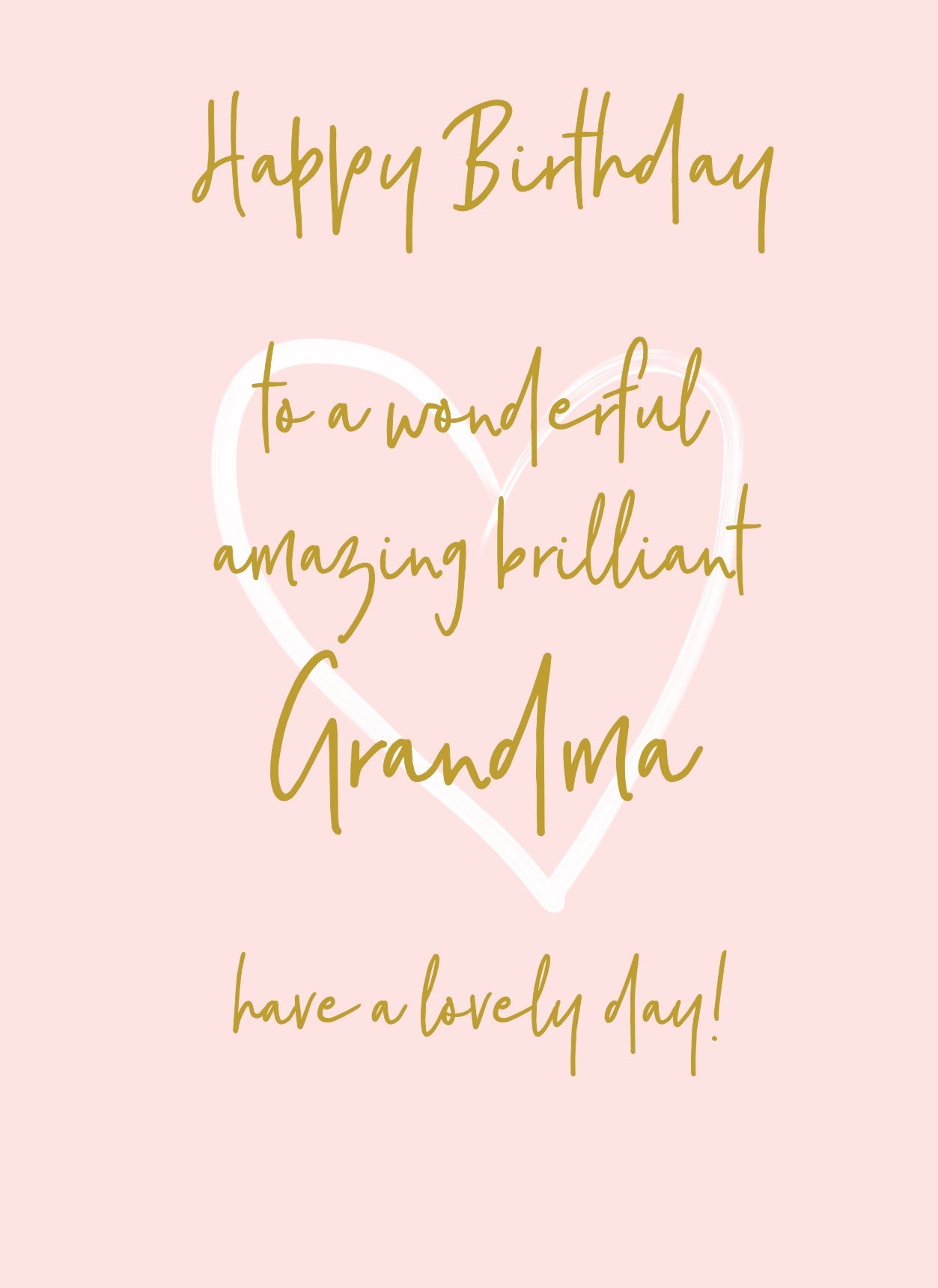 Wonderful You Grandma Happy Birthday Card - Foil