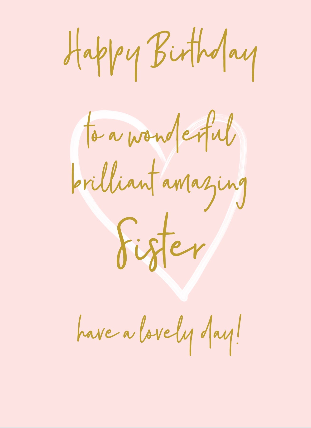 Wonderful You Sister Birthday Card - Foil