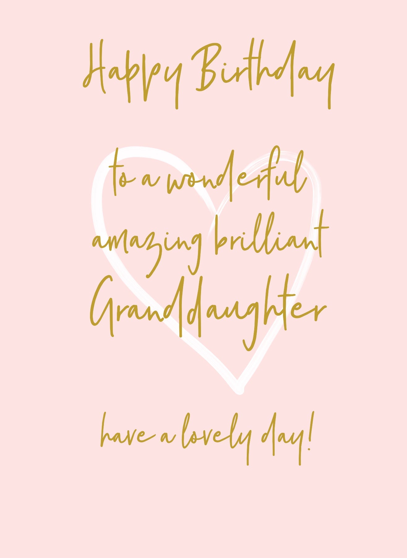Wonderful You Granddaughter Birthday Card - Foil