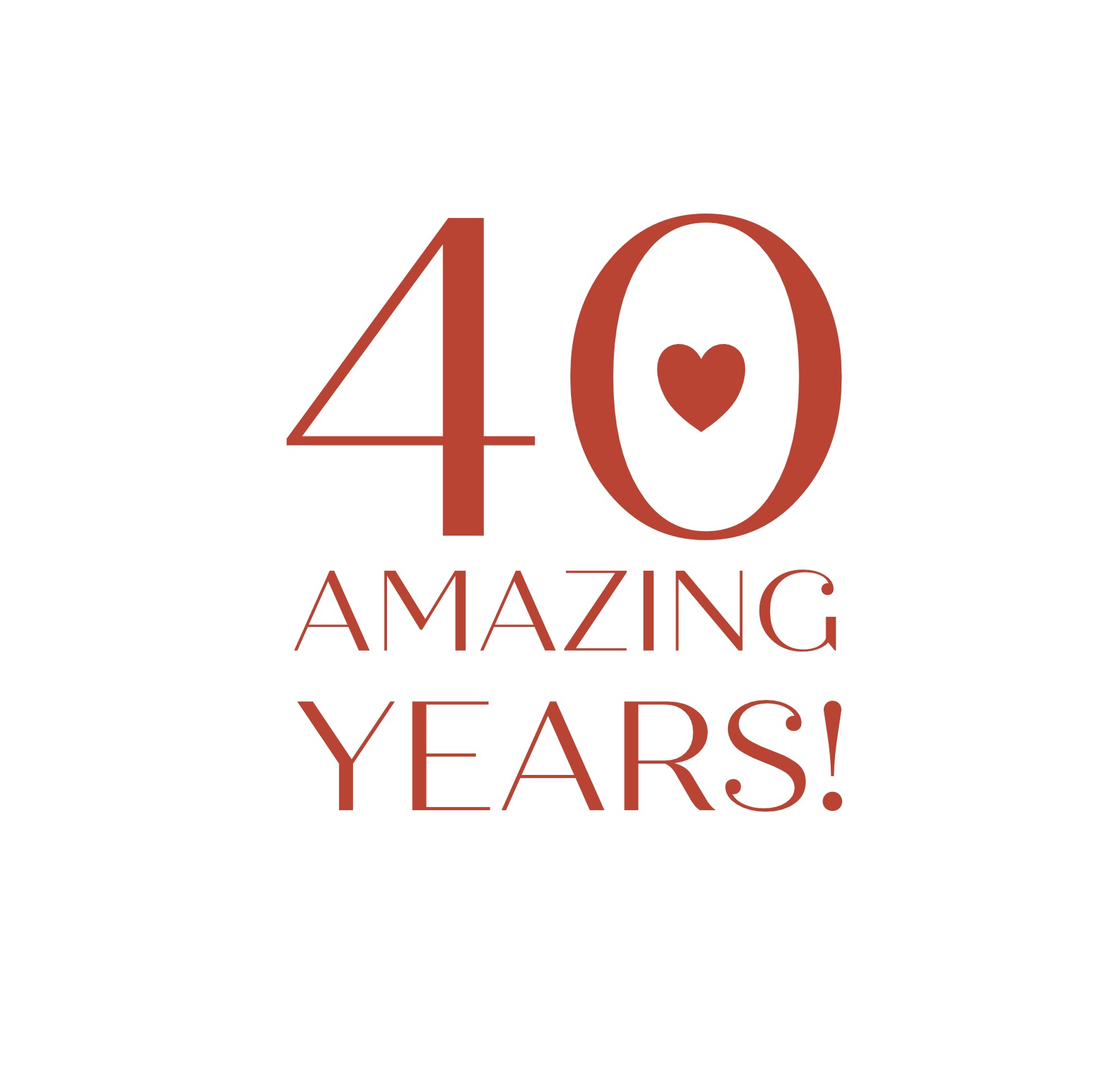 Only Love 40 Years Anniversary Card - Foil