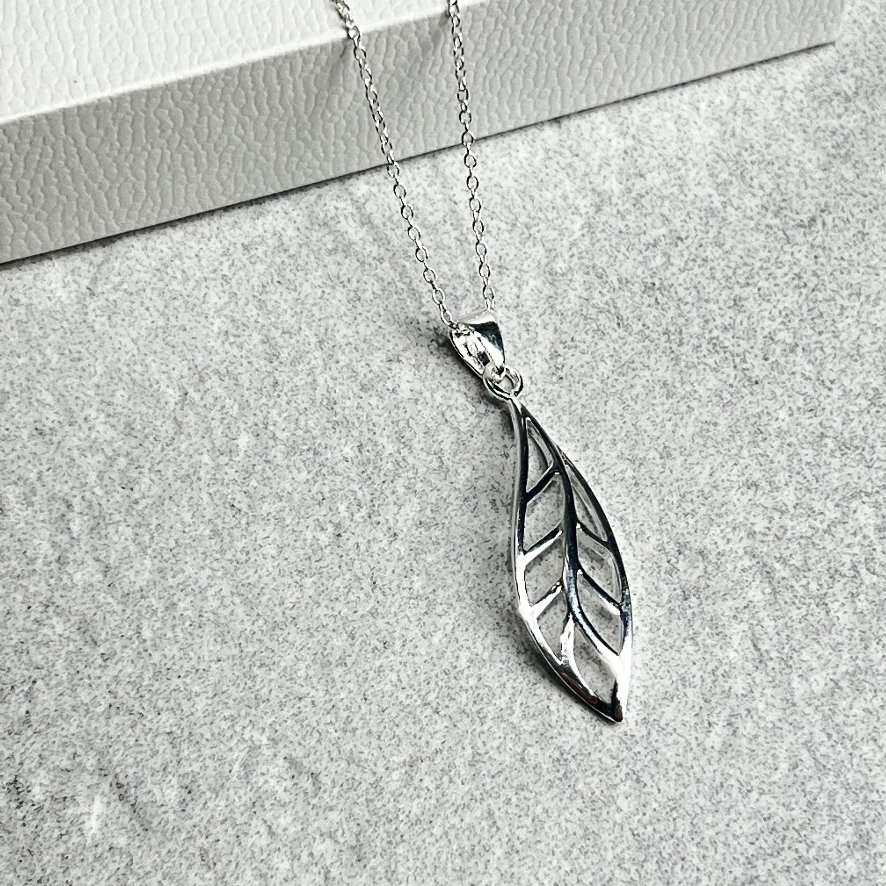 Sterling Silver Leaf Necklace