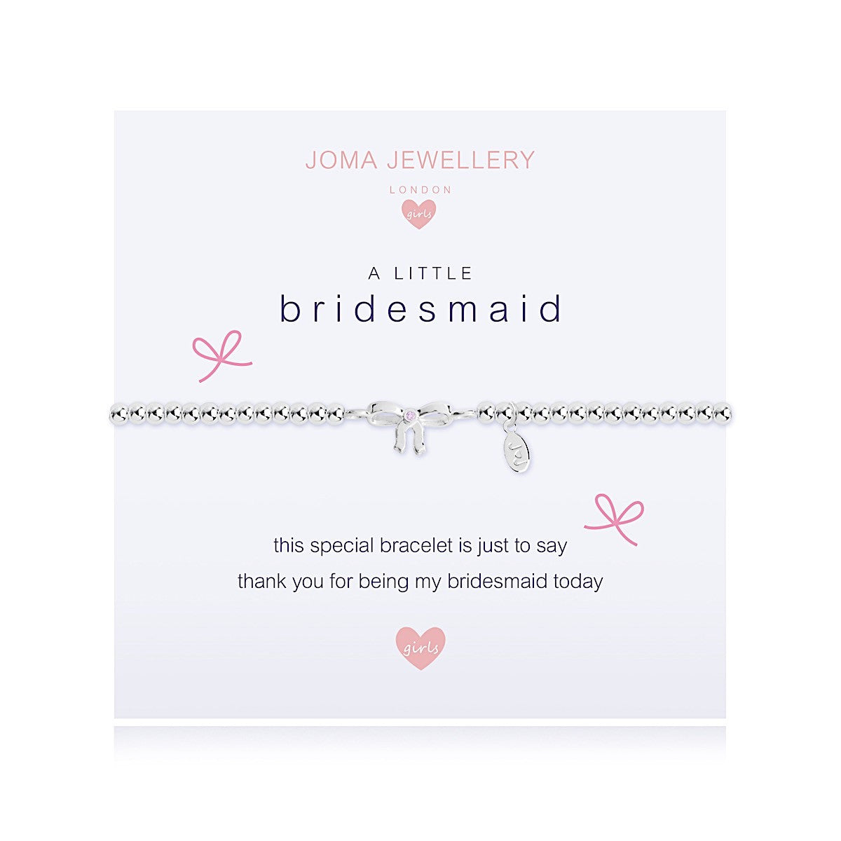 Joma Jewellery Girls a little Bridesmaid Bracelet More Than Just a Gift Narborough Hall